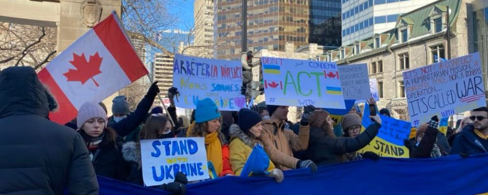 Митинг в поддержку Украины в Монреале // Meeting to support Ukraine in Montreal